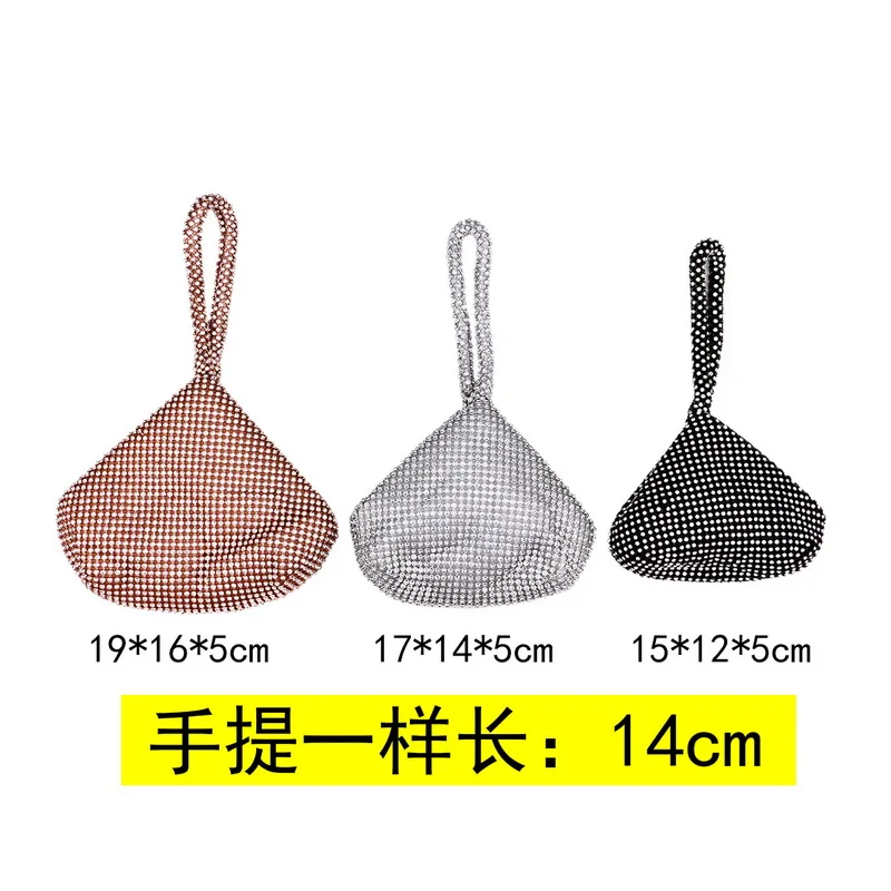Big Size Rhinestones Evening Bags Women Day Clutch Zipper Diamonds Soft New Arrival Pink Color Lady Fashion Handbags Purse