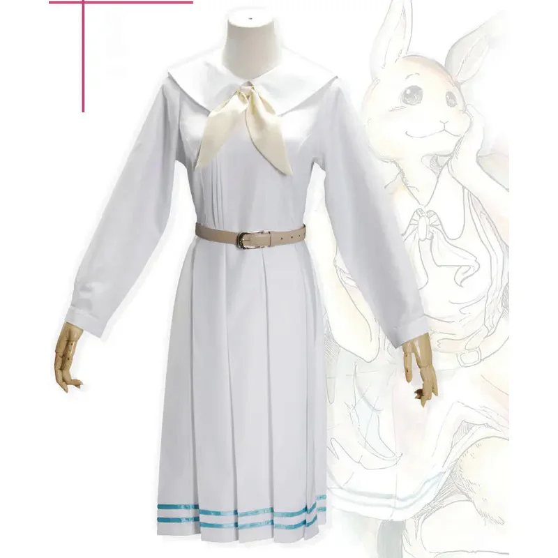 Beastars Haru White Rabbit Lolita Dress Wig Ears Women Japanese School Uniform Custom