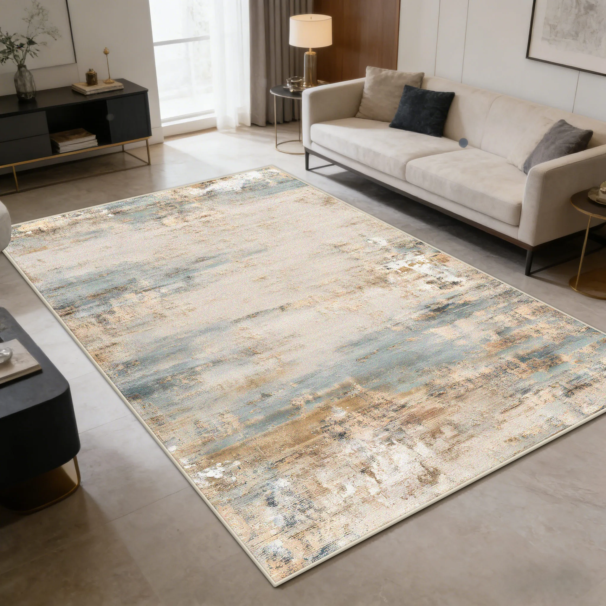 

Абстрактные чернила, стильный ковер для гостиной, свет, роскошное украшение, кабинет, спальня, моющийся ковер, офис, гардероб, стол, стул, коврик