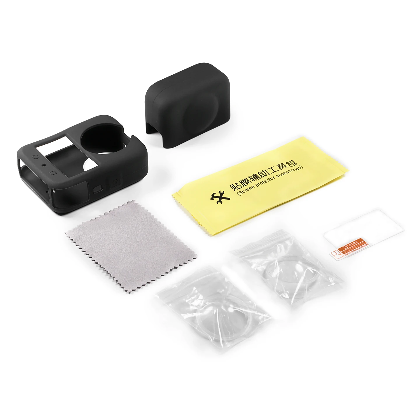 لملحقات كاميرا الحركة DJI OSMO 360 غطاء سيليكون واقيات عدسة HD وفيلم زجاجي مقاوم للصدمات والخدش #2