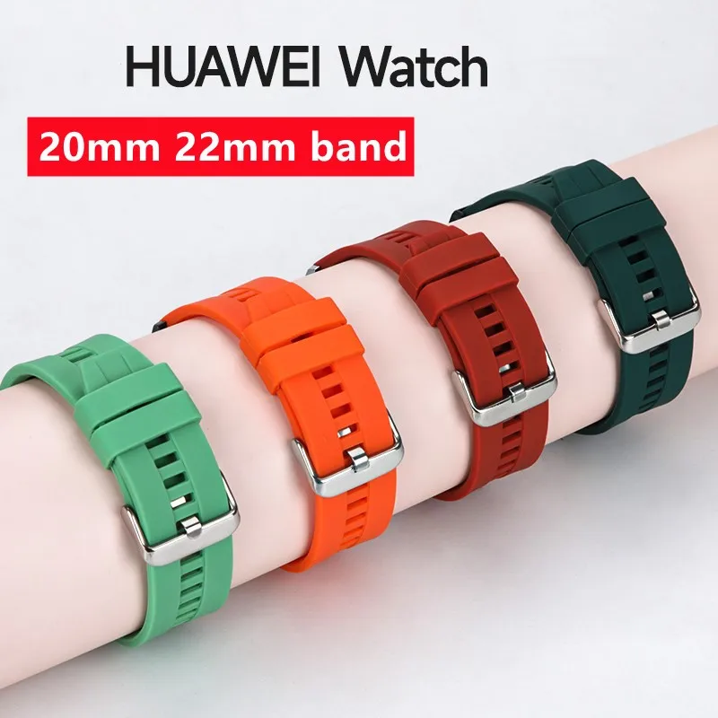 Bracelet de Sport pour Huawei Watch GT 2 3 Pro/gt2/gt3, 42mm 46mm, en Silicone, pour Samsung Galaxy watch 4 5 pro, 22mm 20mm