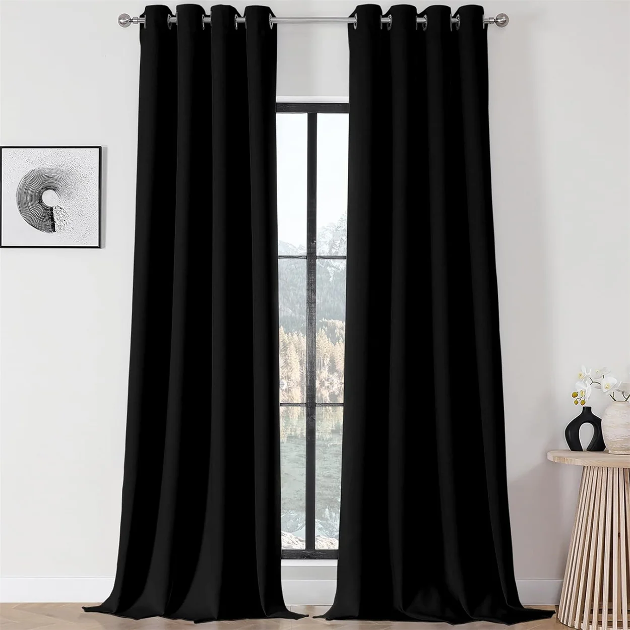 1PC Blackout Curtains for Bedroom Highly Light Blocking Drapes for Bedroom MeetingRoom Share Room Office Living Room