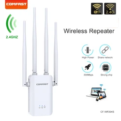 Home Wifi Repeater 300-1200Mbps 4Antennas Wi-fi Range Extender Signal 2.4Ghz 5Ghz LAN/WAN Port Wireless Booster For Desktops