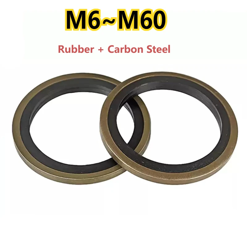

Sealing O-ring Gasket Metal Oil seal RubberComposite Gasket Set Washer Metal Rubber Oil Drain Plug Set M6 M8 M10M12 M14 M16 ~M60