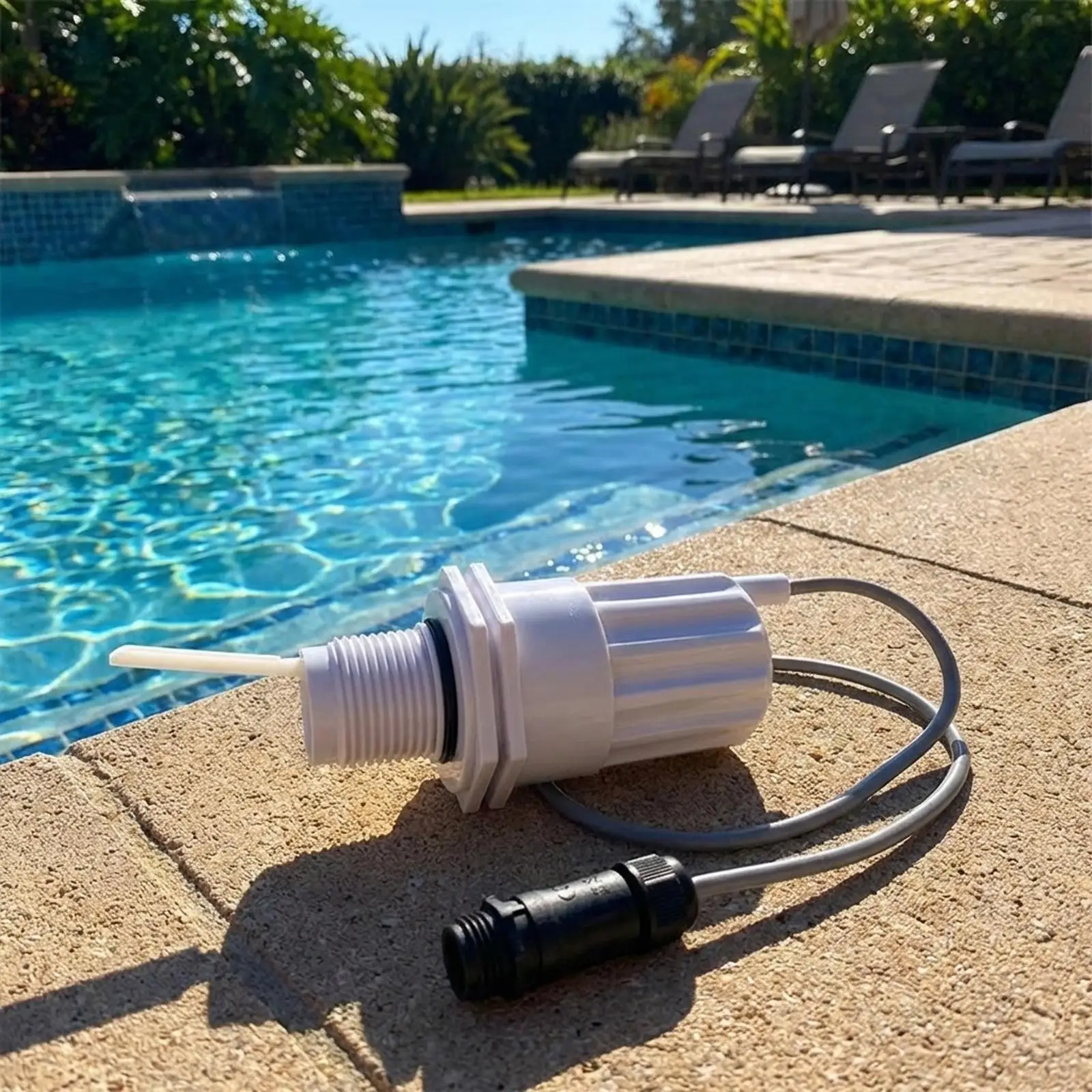 Pool Pump Flow Switch Assembly White Color Quick Install Water Sensor Valve for Pool Equipment Replacement