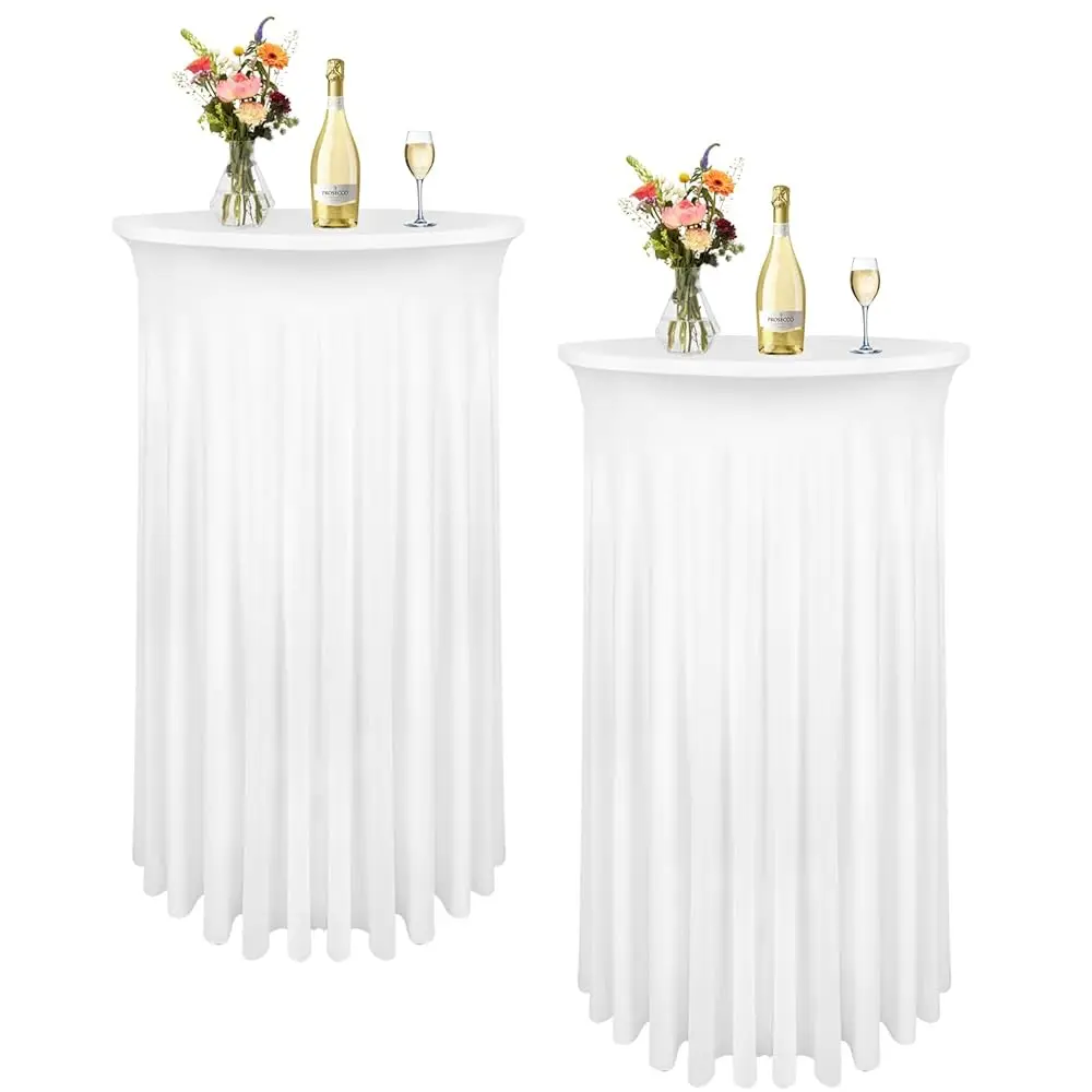 

Набор из 3 белых эластичных чехлов для прямоугольных столов 6 футов, устойчивых к сминанию, для свадеб и мероприятий