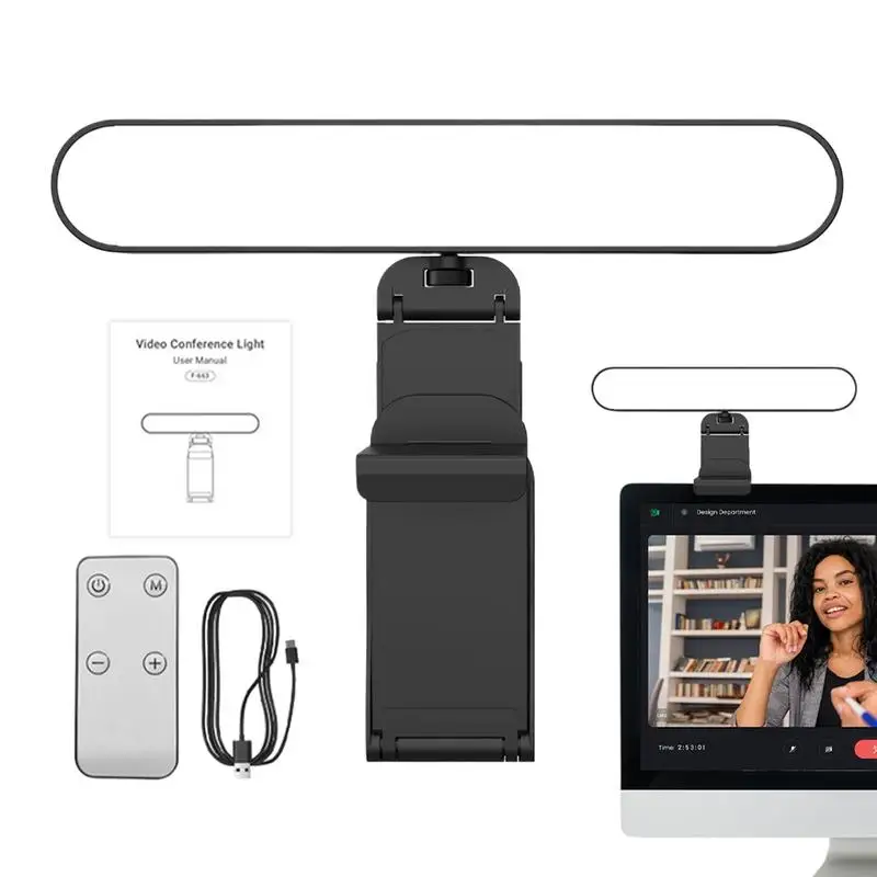 360 Degree Rotating Phone Light 40 LEDs Video Conferencing Light Media Light Bracket Adjustable Brightness Live Stream Light