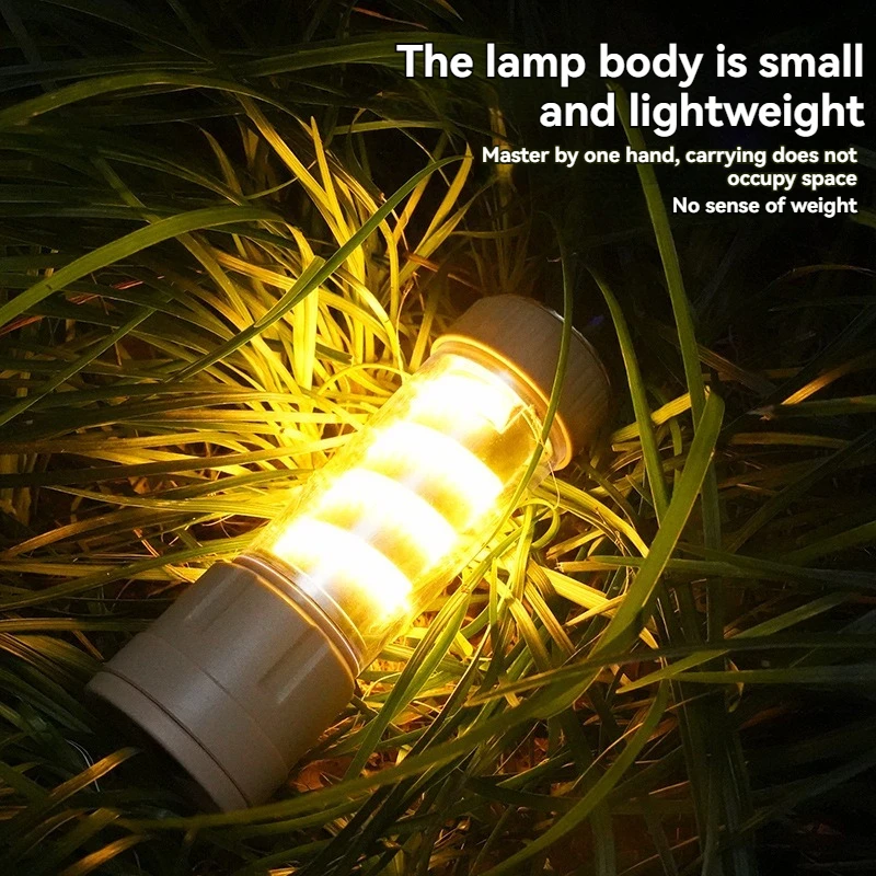 New Outdoor Multifunctional Camping Tent Lamps USB Rechargeable Lantern Charging Portable Hanging Light Flashlight Lighting