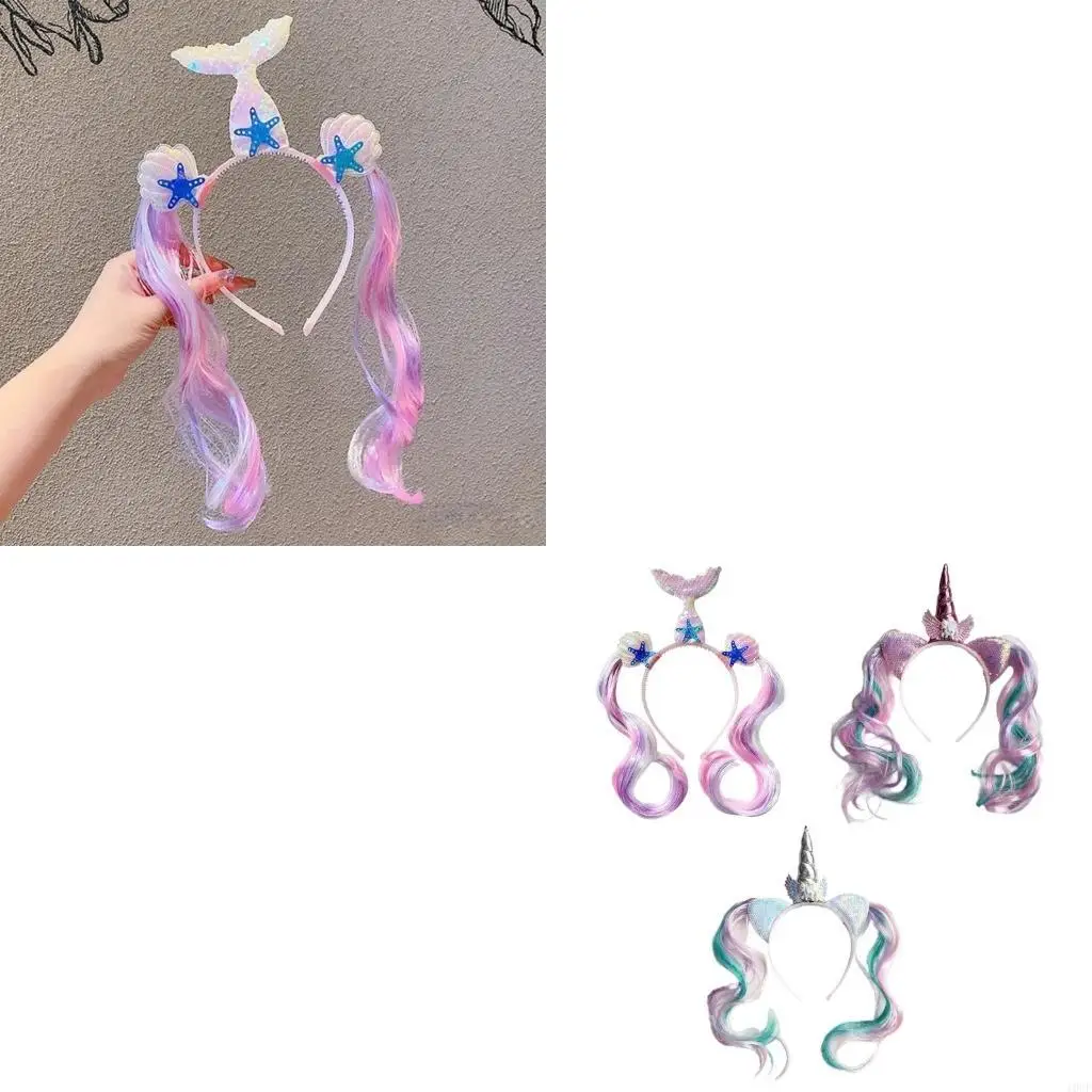 Soft And Comfortable Horned Headband Wigs Hair Hairhoop For Festival Gathering