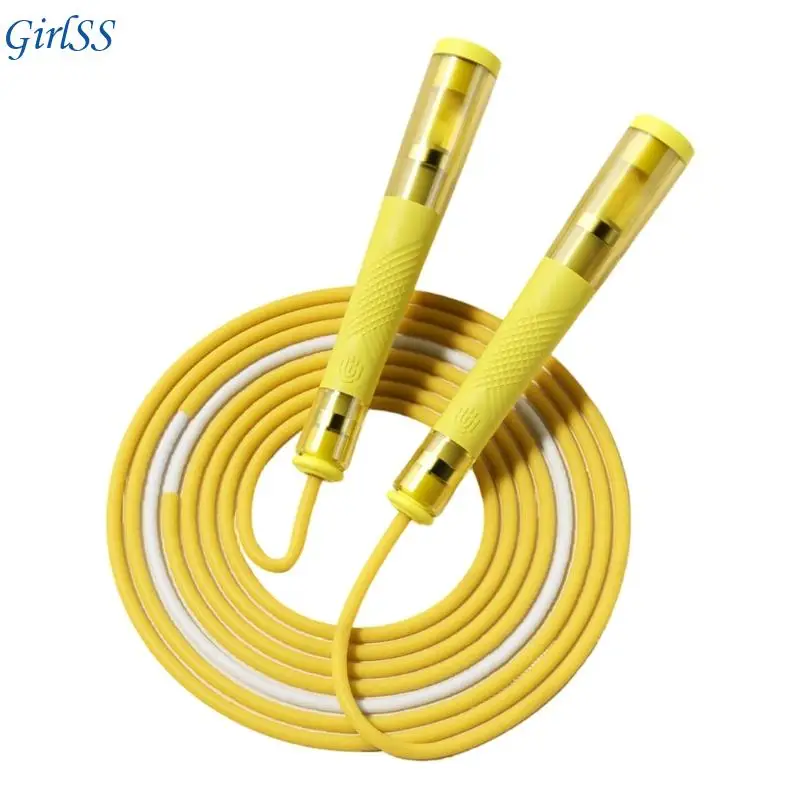 Bearing Jump Rope for School Fitness Test and Daily Cardio, 2.8m Skipping Rope with Textured Grip for Students T4MB