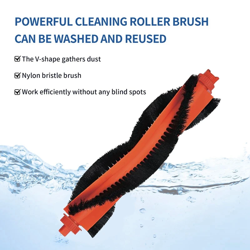 อุปกรณ์เสริมสำหรับหุ่นยนต์ดูดฝุ่น M30 C107 Xiaomi Mijia Pro แปรงทำความสะอาดลูกกลิ้งทำความสะอาดพื้น