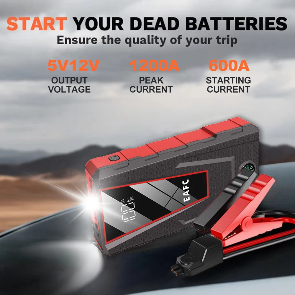 2000A/1200A/600A سيارة الانتقال كاتب قوة البنك بطارية السيارة الداعم شاحن 12 فولت بدء جهاز البنزين الديزل سيارة كاتب باستر #1