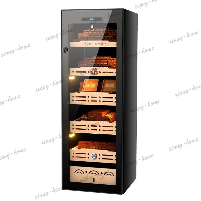 YJ cigar cabinet constant temperature and humidity compressor wifi cedar wood large capacity fingerprint lock