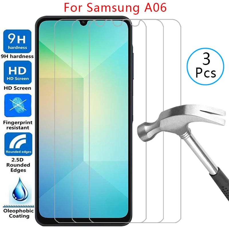 screen protector for samsung galaxy a06 protective tempered glass on samsunga06 galaxya06 a 06 06a phone film glas samsun galxy