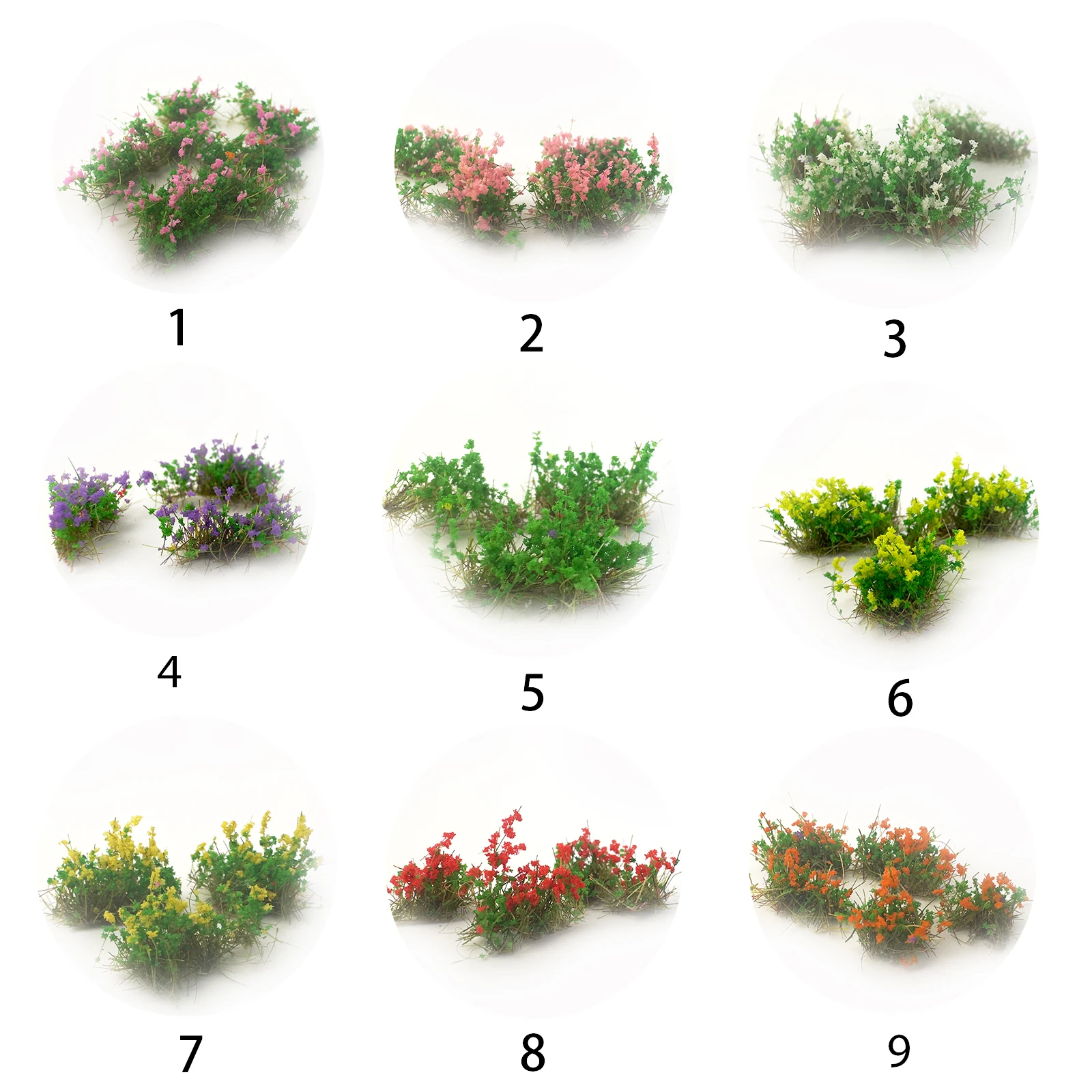 8-10 مللي متر المسيل للدموع زهرة العنقودية العشب نموذج DIY بها بنفسك نموذج صنع المشهد العسكري ديكورات منزلية قطار السكك الحديدية تخطيط الديوراما #5