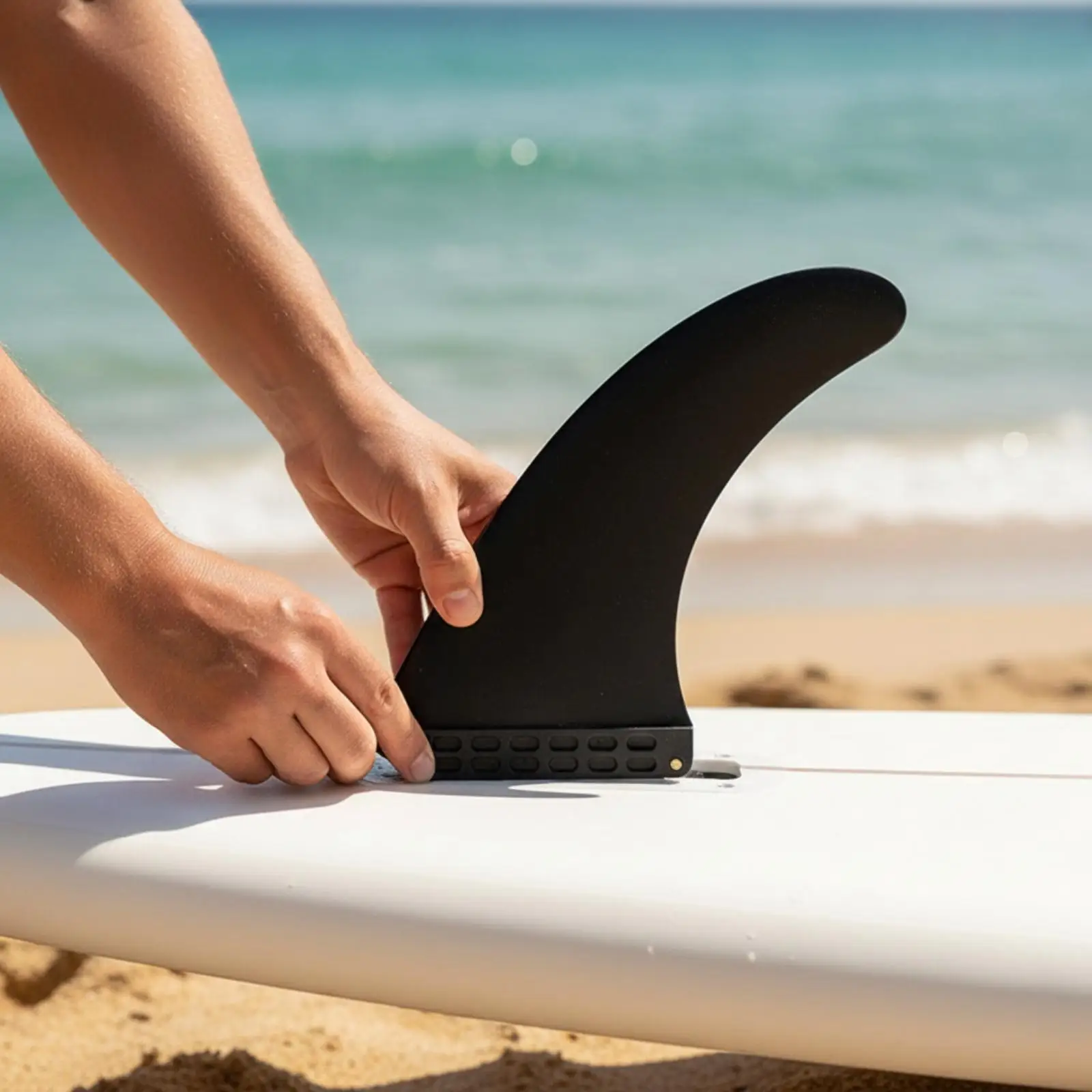Single Fin Inflatable Paddle Fin for Paddleboard Surfing Nylon Removable Surfboard Fin for Longboard Kayak Paddle Accessories