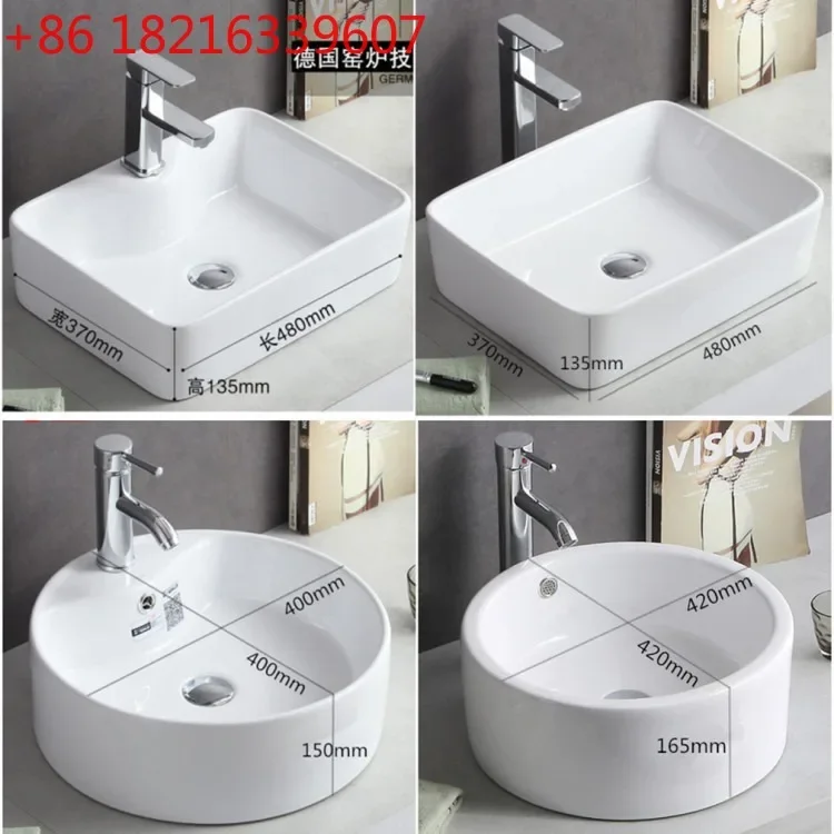 Ceramic table basin, bathroom, wash basin, square art round washbasin, washbasin
