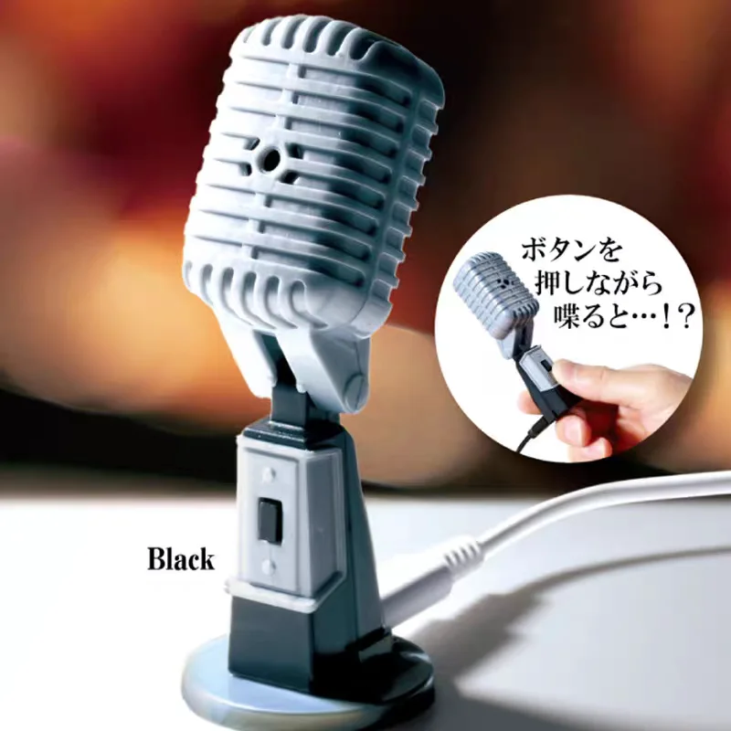 Gashapon Mini Microphone Modeling Voice Changer Miniature Microphone Scene Ornament