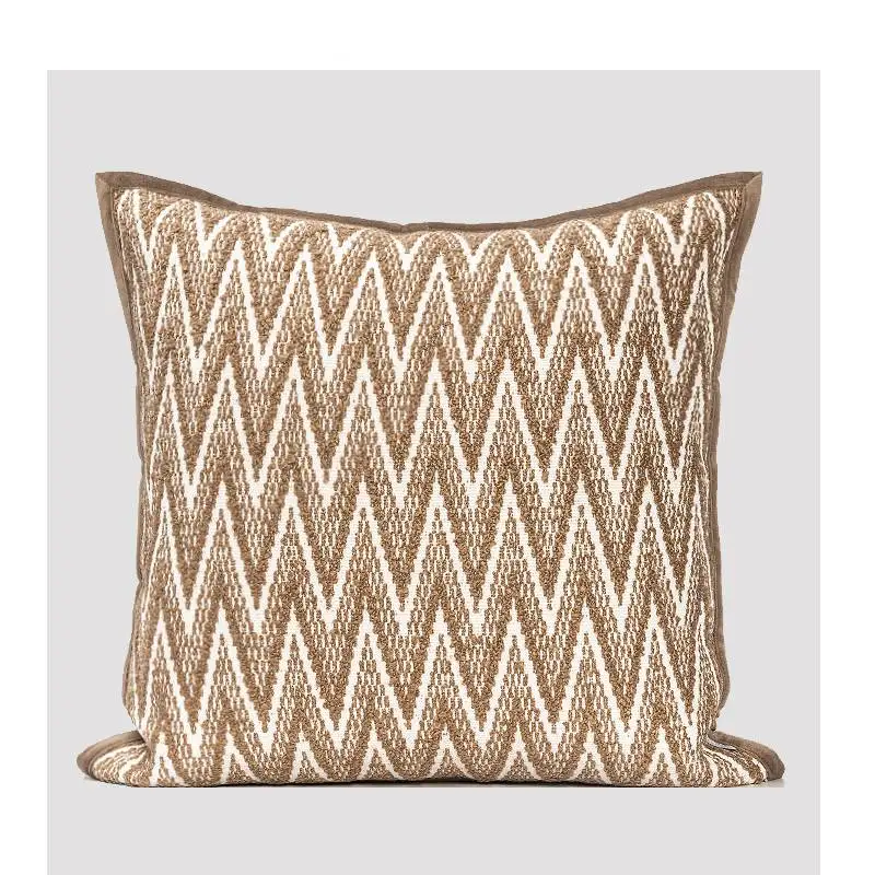 Luxury Beige Chevron Texture Pillow Cover Modern Minimalist Cushion Case Home Decor Sofa Bed
