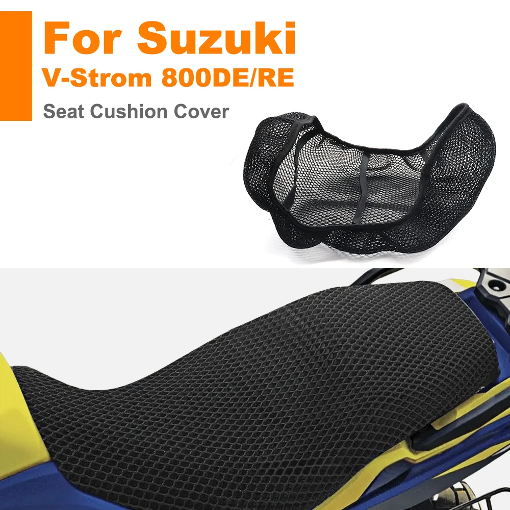 For Suzuki V-Strom Vstrom 800DE 800RE 800 DE RE Adventure Motorcycle Protecting Seat Cushion Cover Breathable Seat Cover