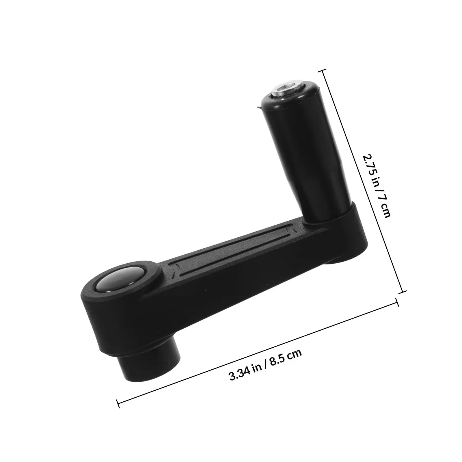 Black Nylon Round Hole Crank Handle Machine Tool Ergonomic Revolving Handle for Woodworking Parts Replacement Damper Hand Tool