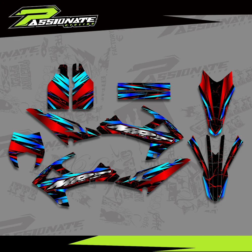 モトクロスチームグラフィック背景デカールキットステッカー-rieju-mrt-50-sm-2022-2023-mrt50-番号カスタム装飾