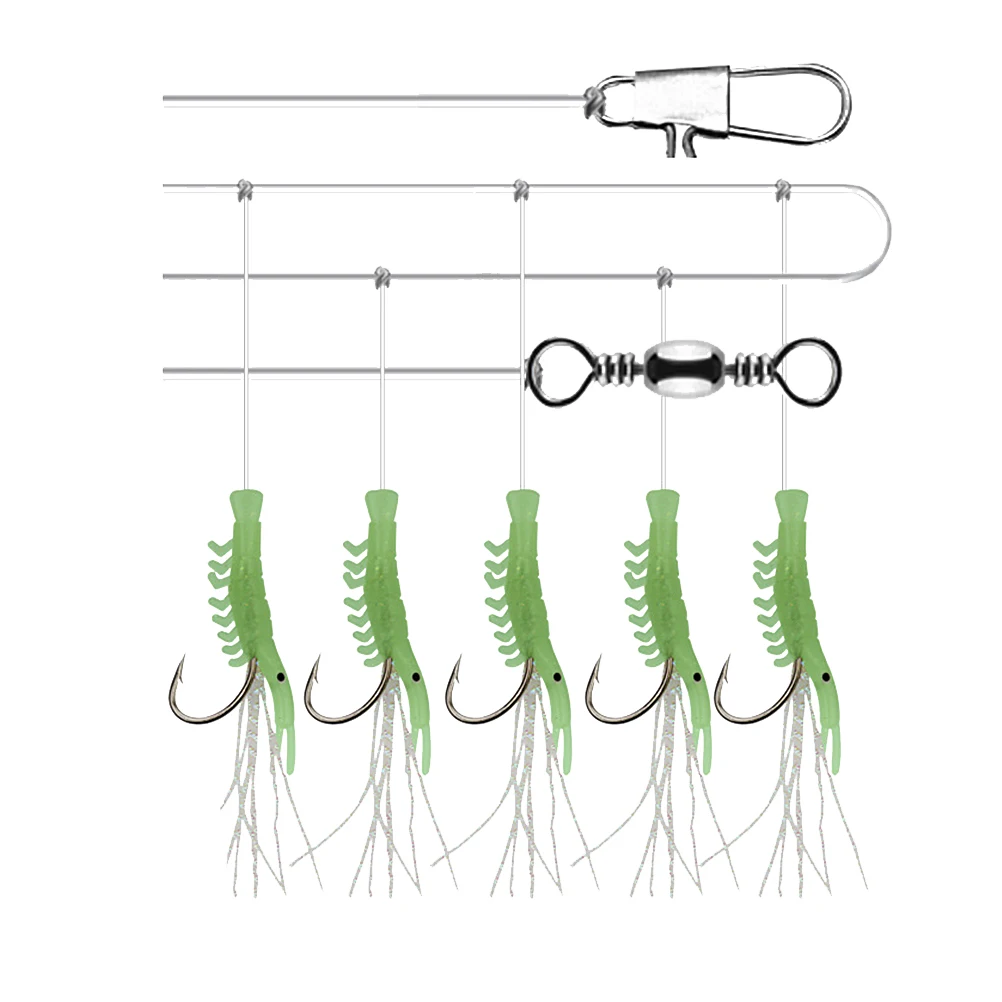 

3 Strings Luminous Fish Hook Professional Fishing Lure Fluorescence Multiple Jobs Bait