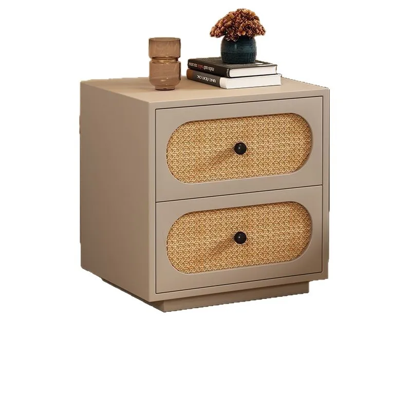 

Antique rattan bedside table new modern bedroom simple