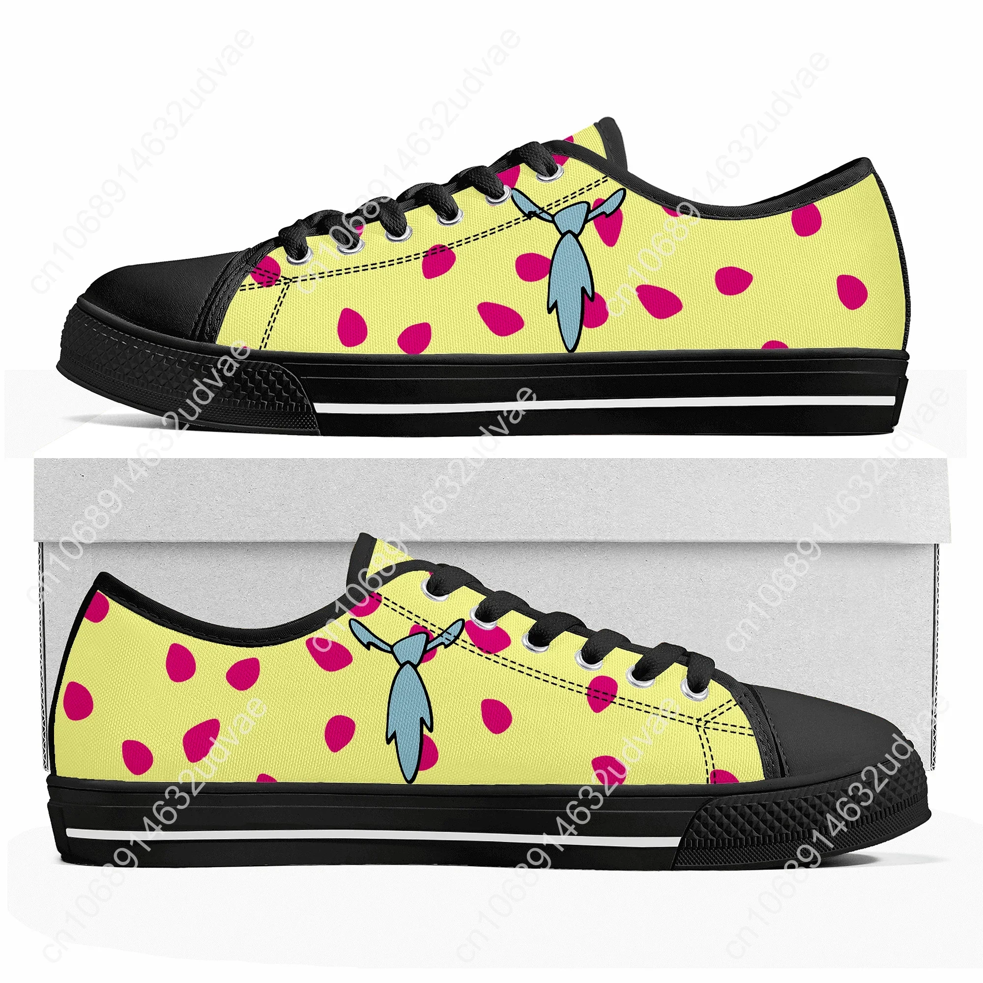 Cartoon Primitive Man Fred Flintstone Low Top Sneakers Men Women Teenager High Quality Canvas Sneaker Couple Custom Made Shoes