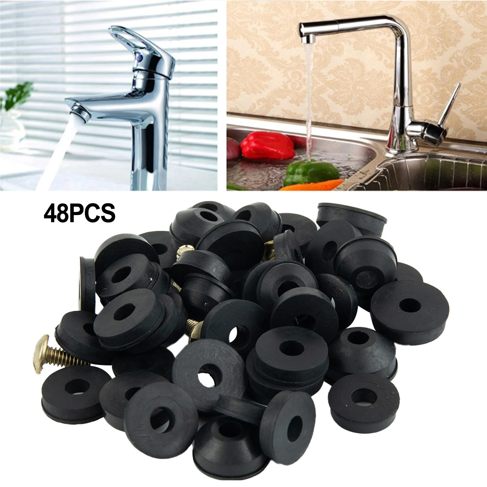 Faucet Washer Flat Rings Seal Washer Assortment Kit Loosening Prevention Plastic Gaskets Repair Faucet Pipe Water Hose