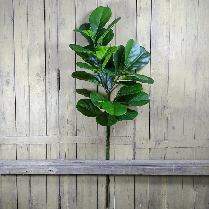 Artificial Lyre Leaf Banyan Tree 105cm Fake Green Plant Branches Plastic FIG Tree Home Garden Indoor Outdoor Decoration