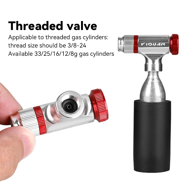 Pompa Ban Sepeda CO2 Pompa CO2 Kepala Inflator Paduan Aluminium Alat Pompa Ban Sepeda Mini Pompa CO2 Aksesoris Sepeda