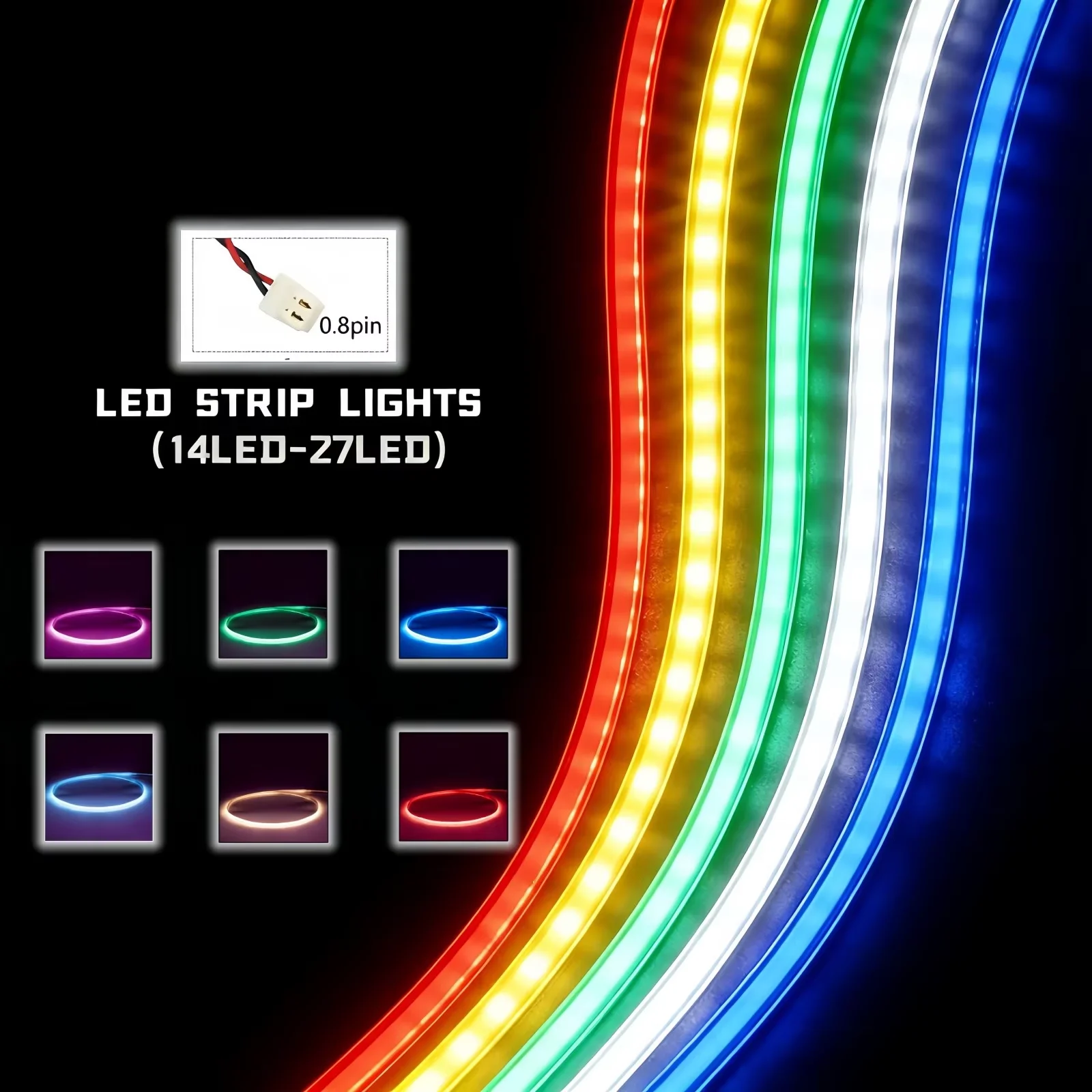 15/30cm 1PCS Cob Light Strip DIY Accessories Mini 0.8mm Pin Compatible For Lego Building Block Models