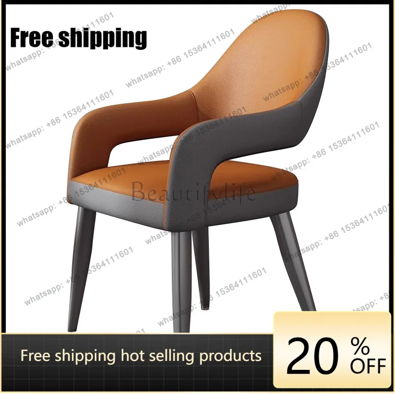 new home comfortable chair hotel restaurant casual negotiation leather master chair high elastic light luxury