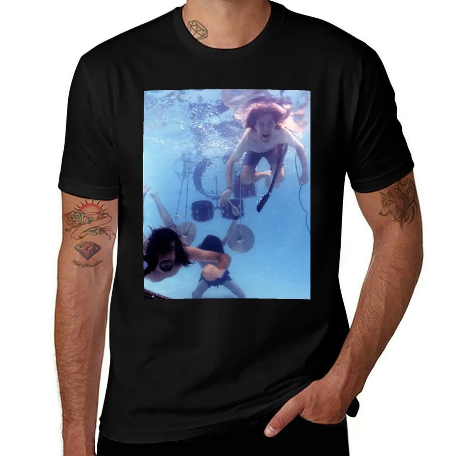 Music in the Water T-Shirt Work Daily Short Sleeve Top T-Shirt