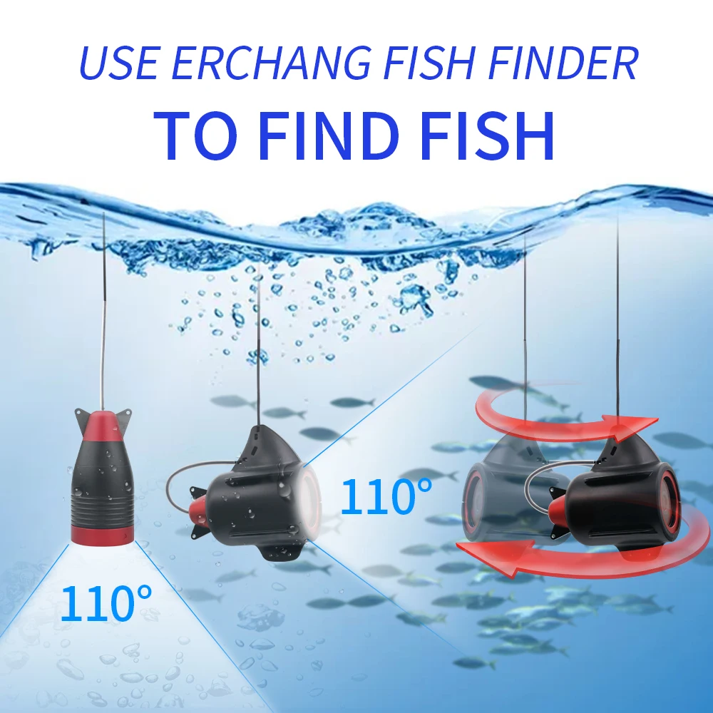 Erchang Underwater Fishing Camera 1000TVL Video Kit Fish Finder 15M 30M 7 Inch Fishing Camera For Ice Lake Sea Boat  Fishing