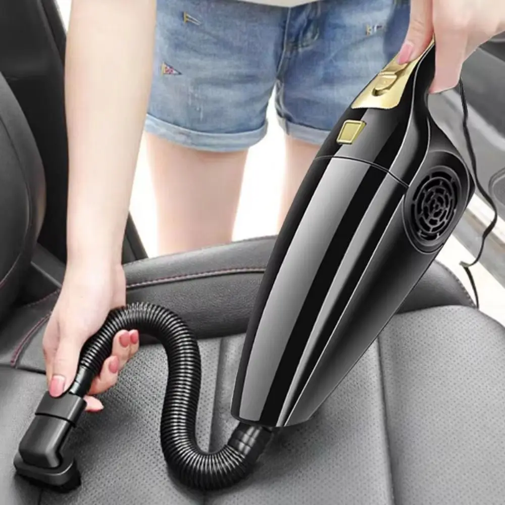 High Power Car Vacuum Cleaner Dry Wet Dual Use 12V 120W Handheld Vacuum Cleaner Small Size Strong Suction Car Accessories