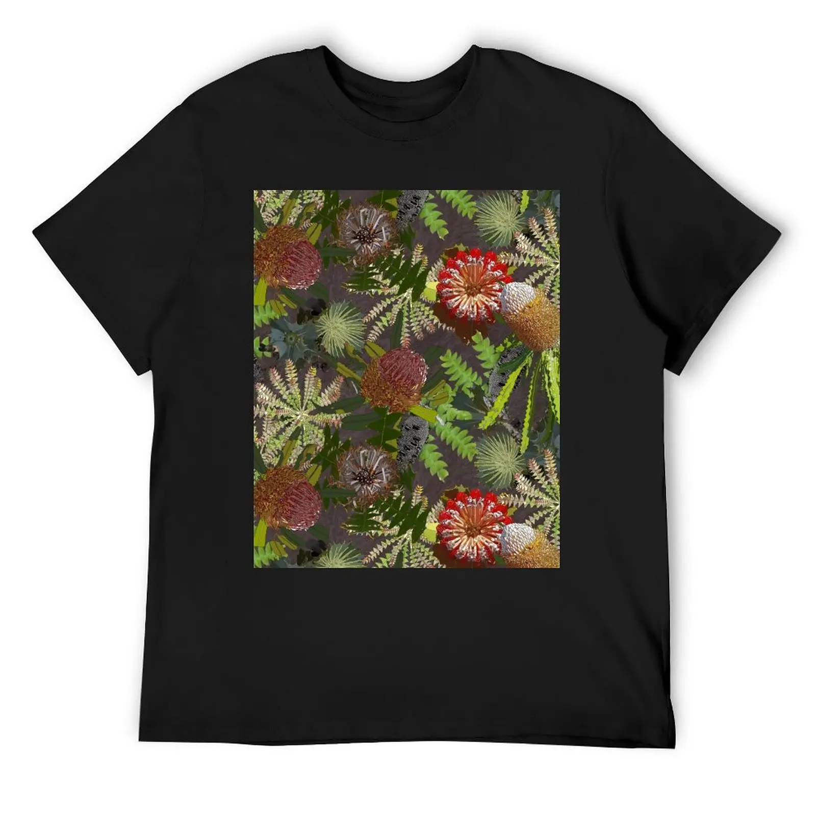 Lush Banksia Flowers Design T-Shirt custom t shirt oversized graphic tee anime tshirt shirts men