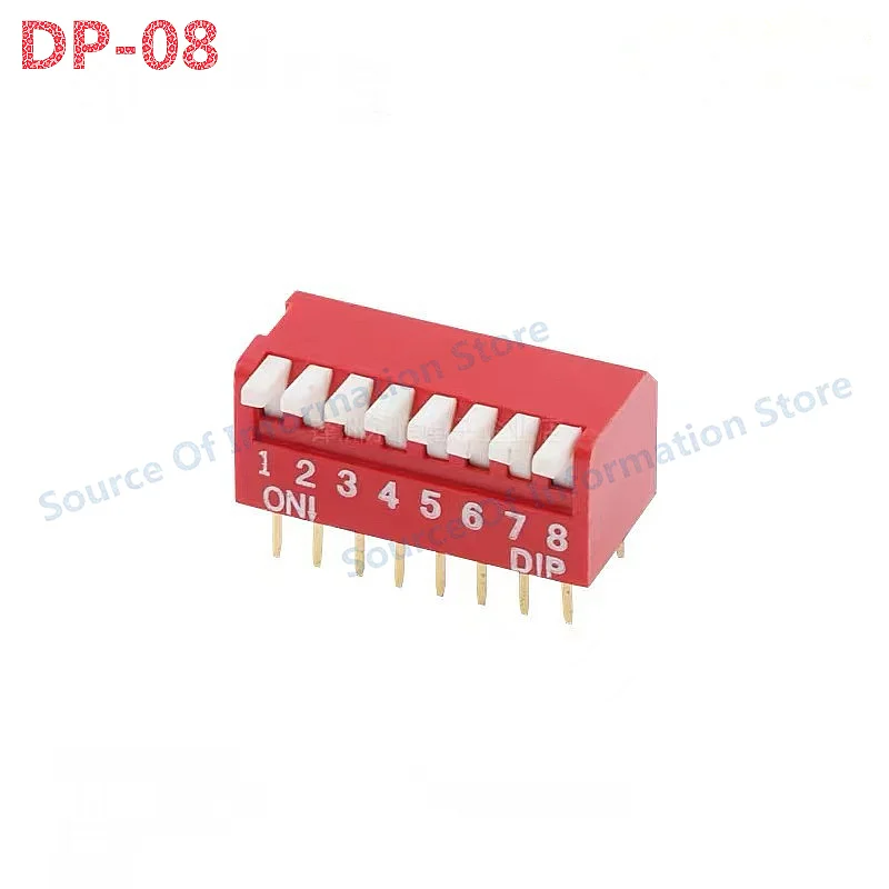 

20Pcs DP-08 Position Encoder Switch Side-Mount DIP Switch 2.54mm Pitch for Electronics