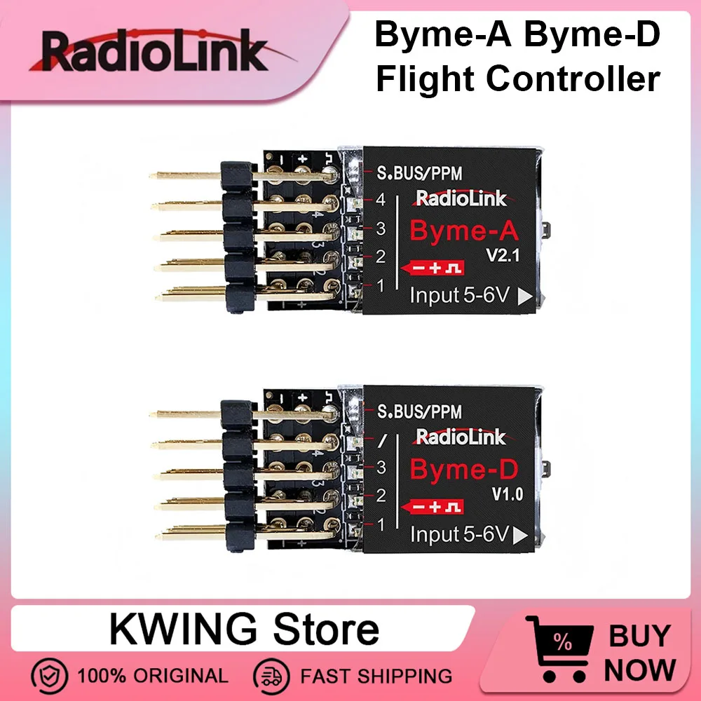 

Radiolink Byme-A Byme-D Flight Controller Mini FC 3/5 Flight Mode with Gyro 3D for RC 3CH Plane 4CH Jet Airplane Straight Wing