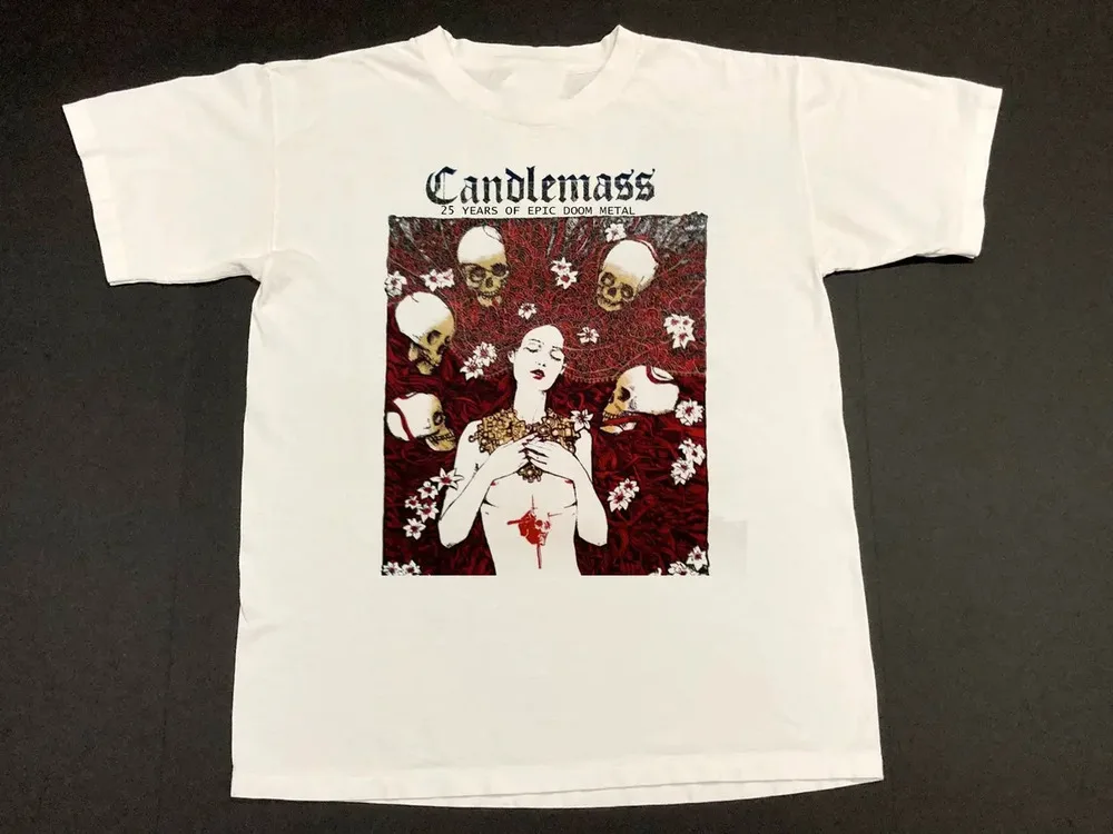 

Candlemass Band Gift For Friends White T-Shirt Cotton S-5XL RM24 High Quality 100%Cotton Short Sleeve