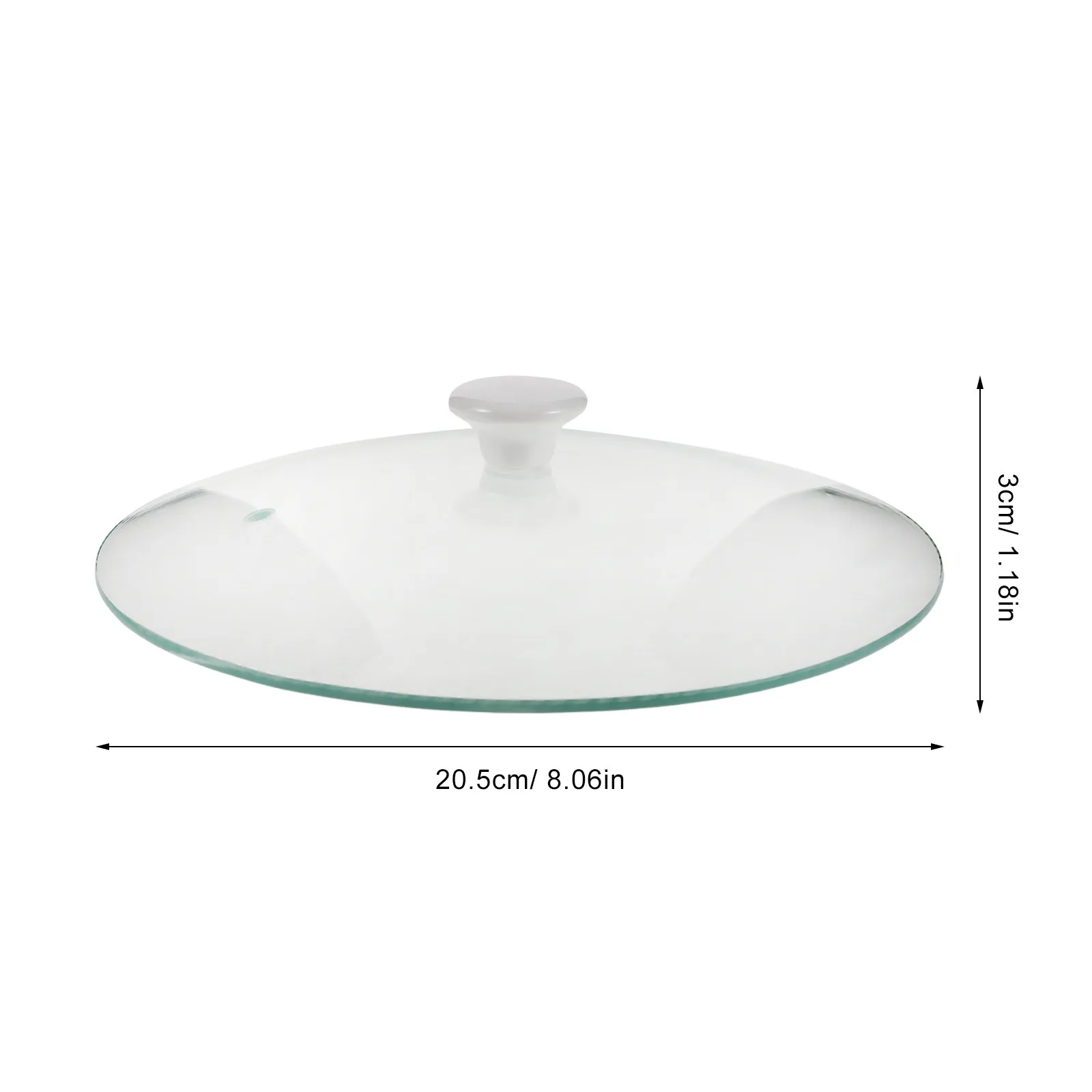 Microwave Splatter Cover High Borosilicate Glass Dome 8.06 Ceramic Handle Plate Food Cover Vented Lid Microwave Splash Guard