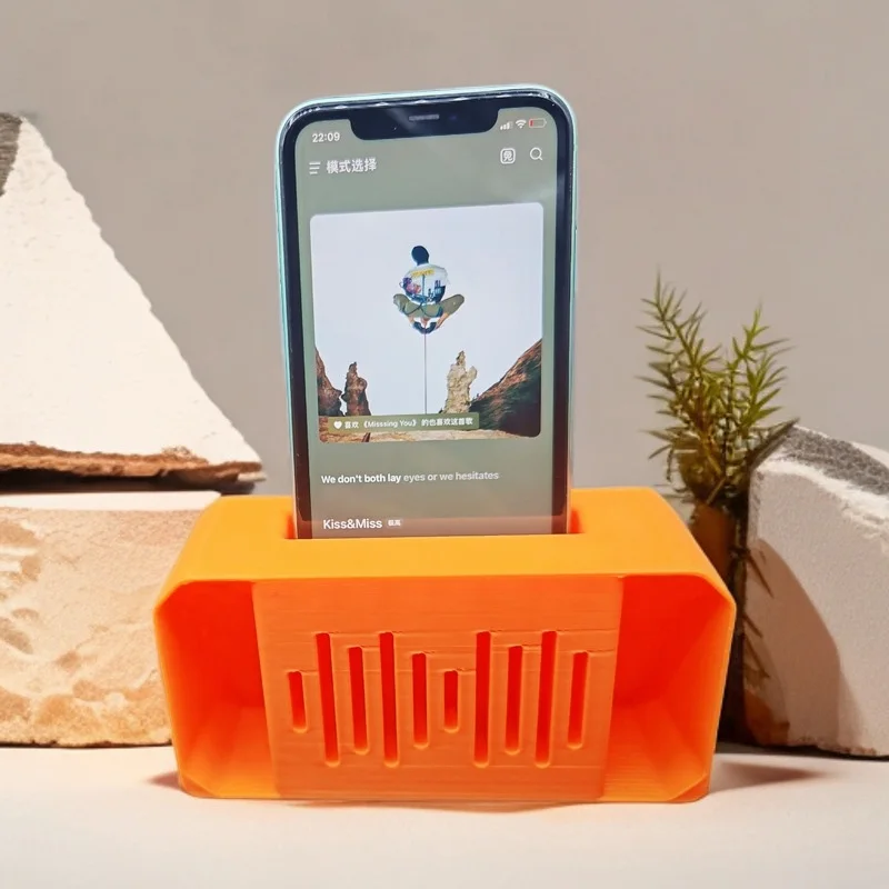 

Phone Amp Passive Speaker Amplifier For Mobile Phones 3D Printed Ornament Creative Cell Phone Sound Amplifier Speaker Megaphone