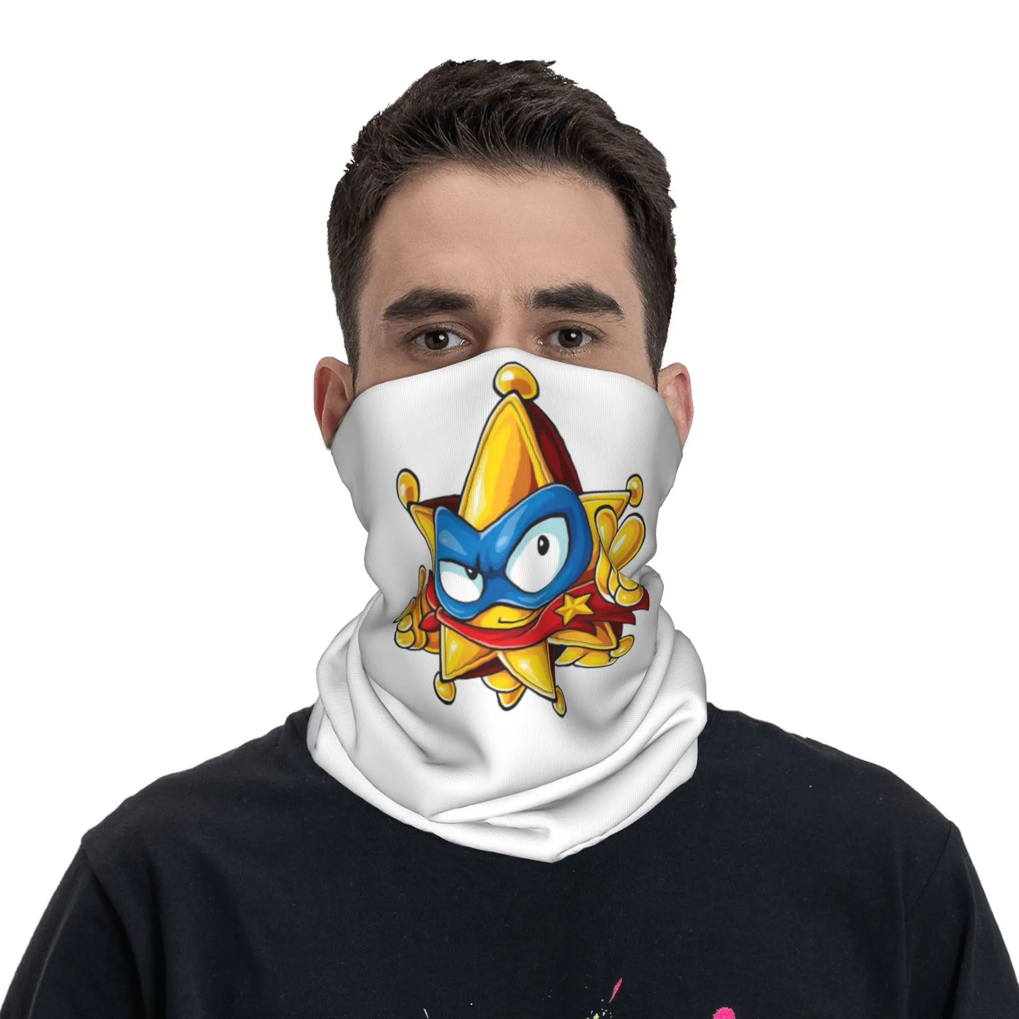 وشاح قناع مطبوع للرقبة من Superthings، عصابة رأس متعددة الوظائف للجري للجنسين والكبار في الشتاء