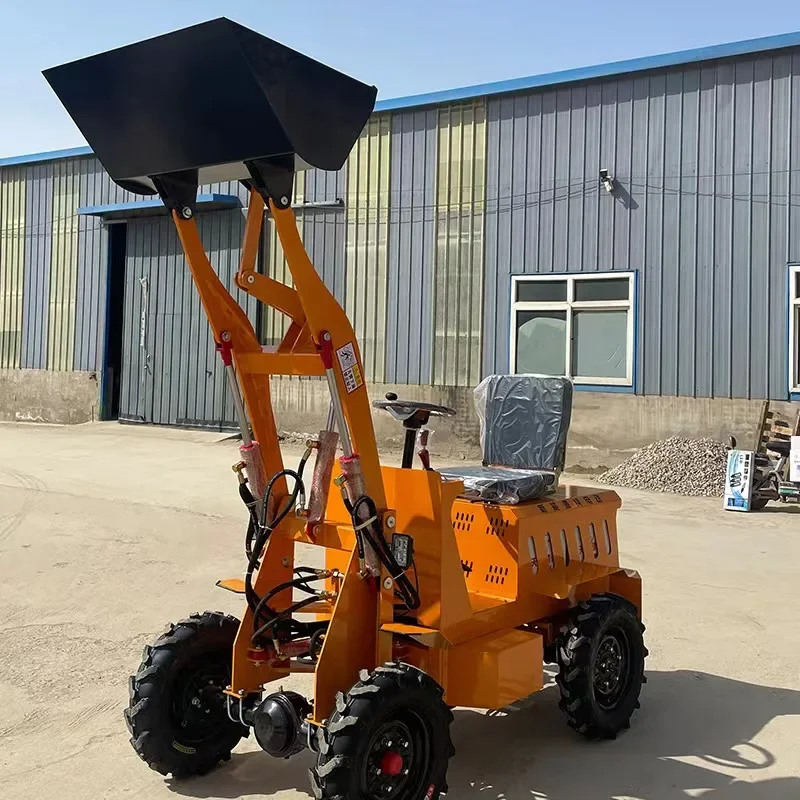 High quality Small electric forklift/Four-wheel drive electric loader  for light shoveling and digging of ore and hard soil