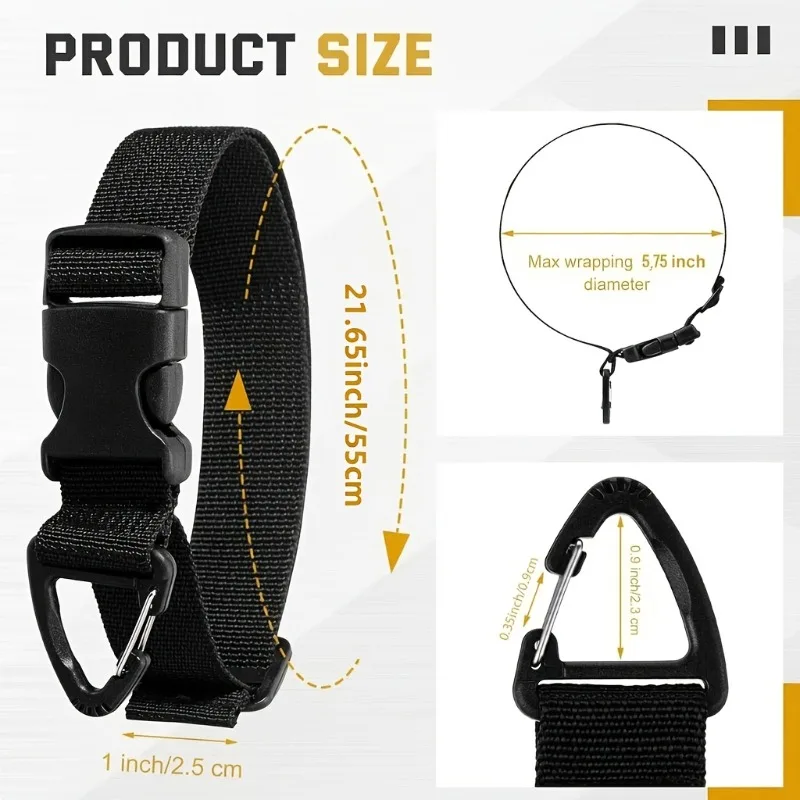 E9 4PCS Adjustable Garden Soft Tape Set, Extension Cord Organizer, Garage Hanging Storage Straps, Reusable Cable Management Ties