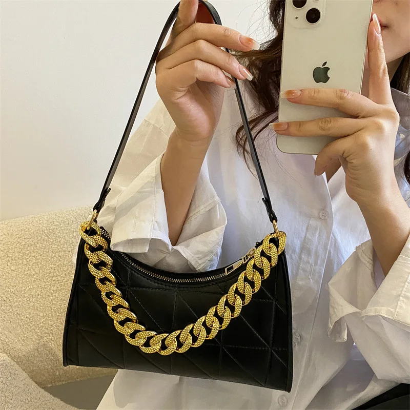 Fashion Soft-faced Women's Bag 2024 New Trend Rhombus Leather Shoulder Bag Popular Texture Zipper Handbags for Women Luxury