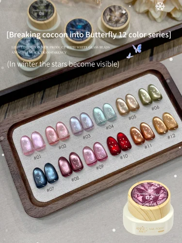 12g Gel magnético reflectante para ojos de gato Polsih, juego de 12 colores, barniz para remojar, Gel holográfico semipermanente para ojos de gato, arte de uñas