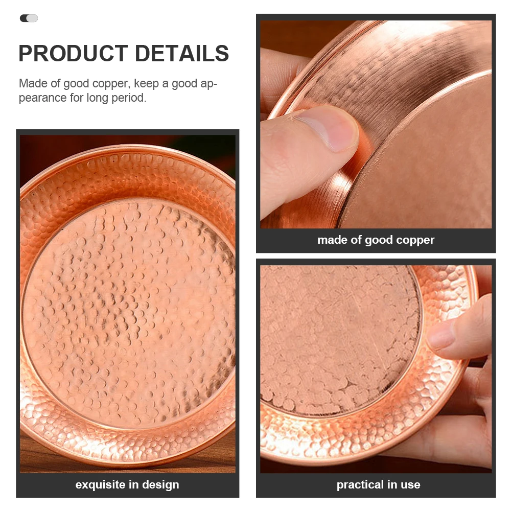

Tibetan Copper Offering Plate Decorative Prayer Bowl Spiritual Temple Cup Retro Home Kitchen Multipurpose