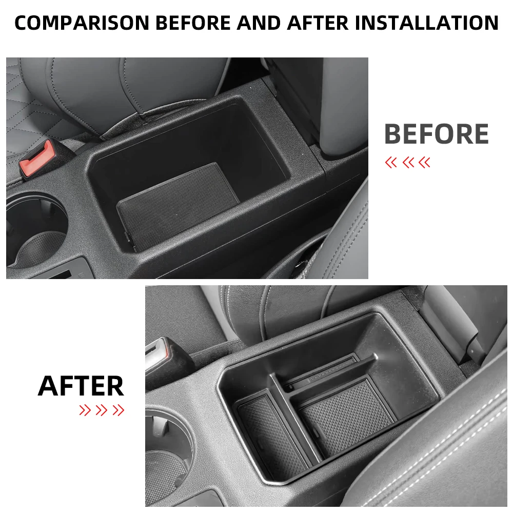 ABS Armrest Storage Box Center Console Tray Organizer Tidying Cover for Audi A3 8Y 2024 2025 2026